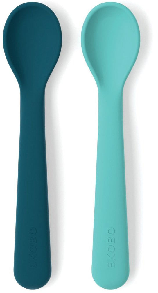 Silicone Spoon Set Blue Abyss - Lagoon - Ekobo