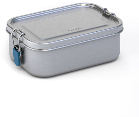 Stainless Steel Lunch Box with heat safe insert Blue Abyss - Ekobo