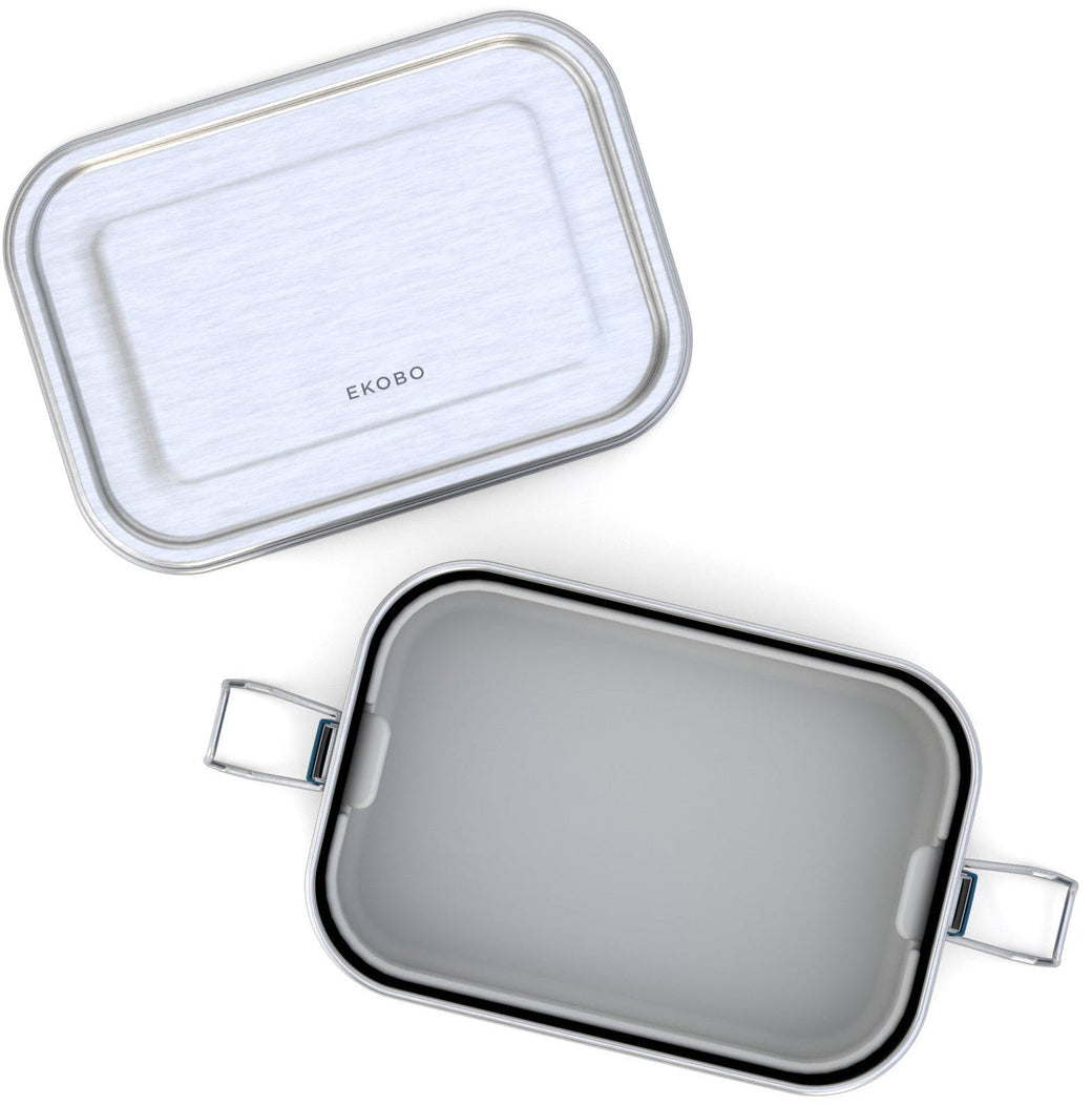 Stainless Steel Lunch Box with heat safe insert Blue Abyss