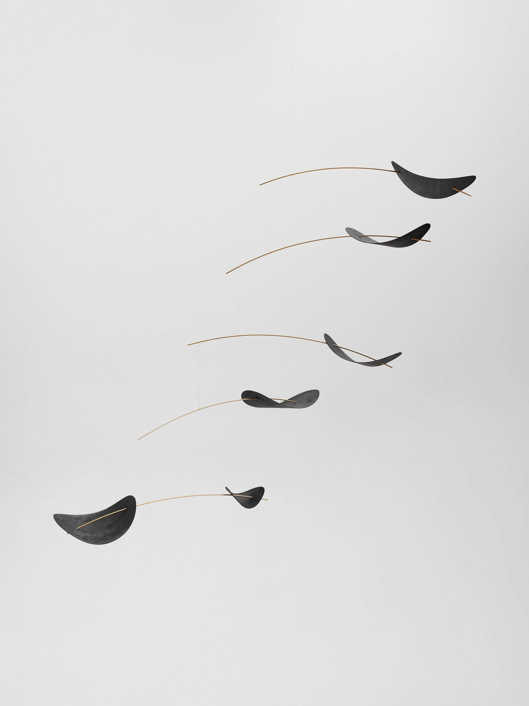 Drifting Clouds Black Wooden Mobile - Flensted Mobiles