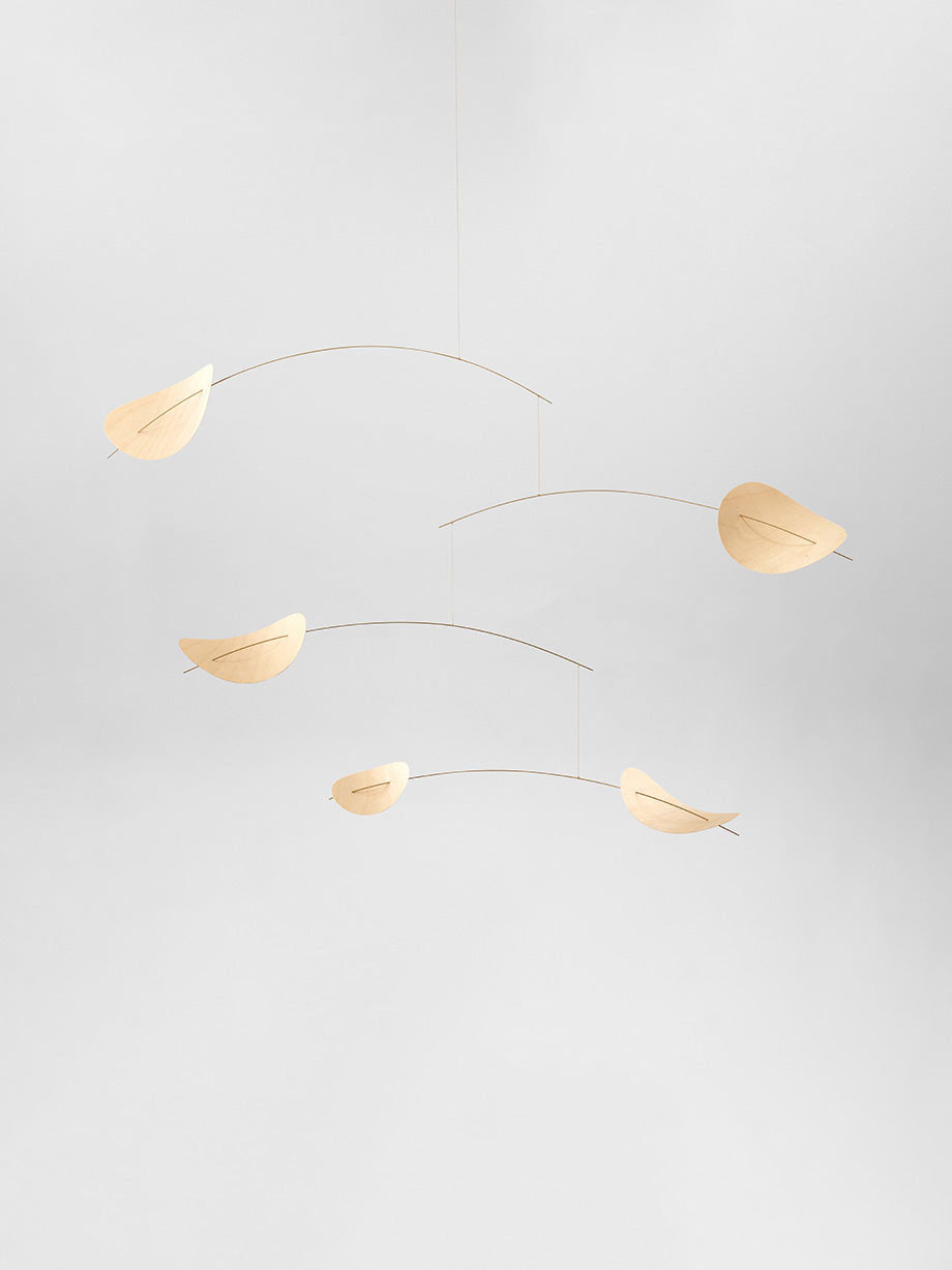 Drifting Clouds Natural Wooden Mobile M - Flensted Mobiles