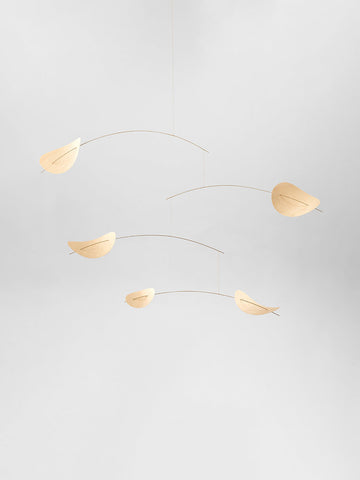 Drifting Clouds Natural Wooden Mobile M - Flensted Mobiles