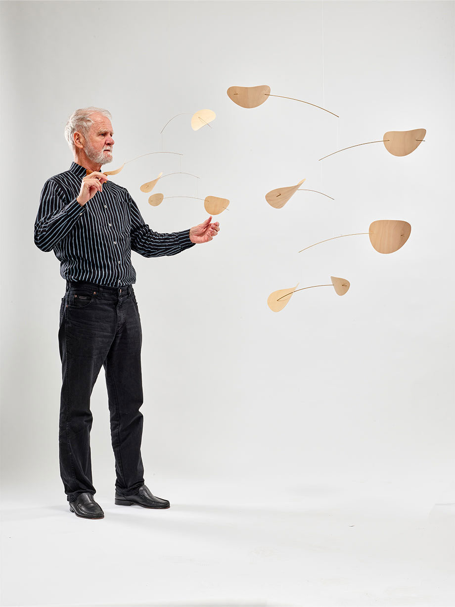 Drifting Clouds Natural Wooden Mobile M - Flensted Mobiles