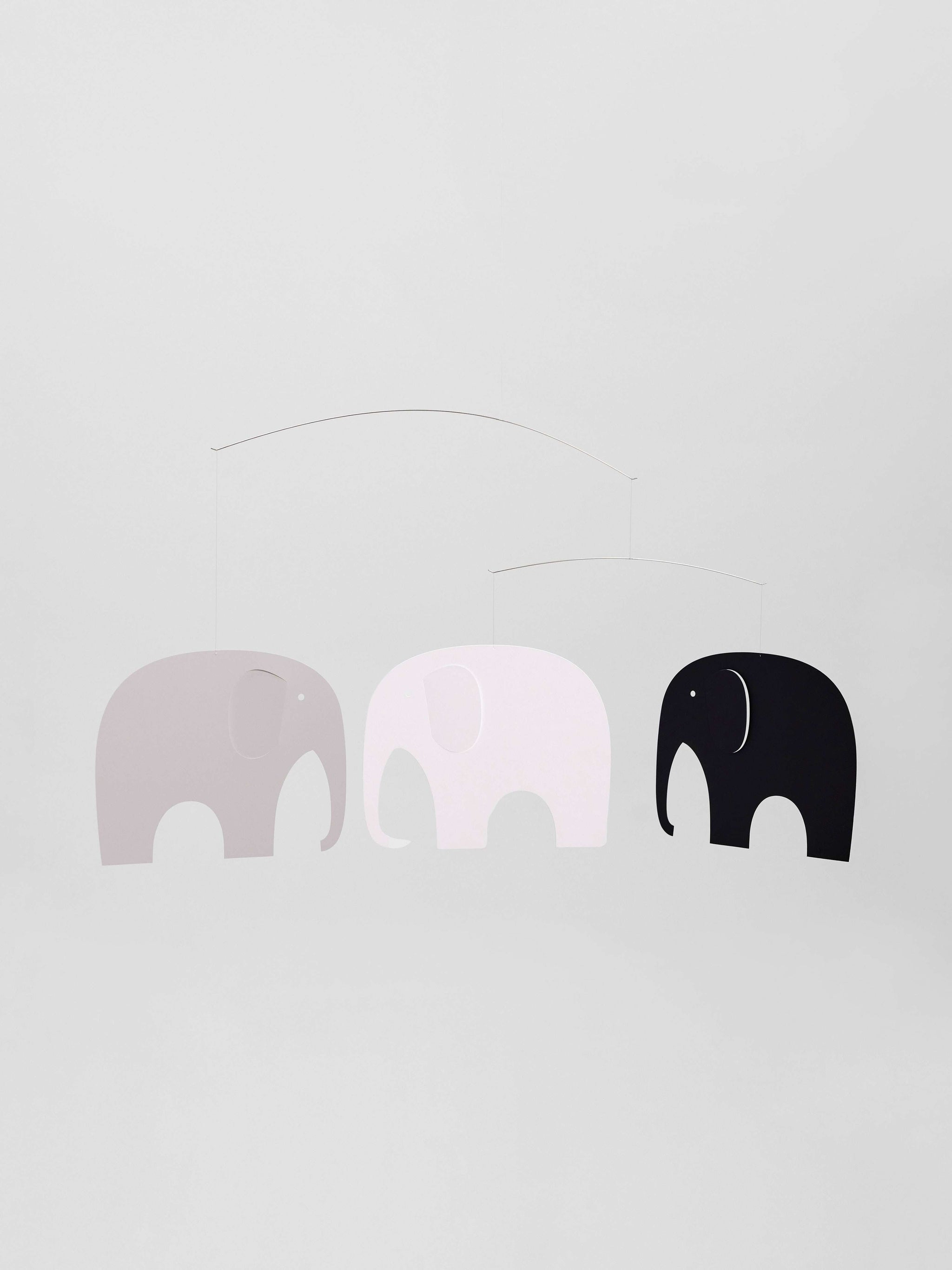 Elephant Party Black/Grey Mobile - Flensted Mobiles