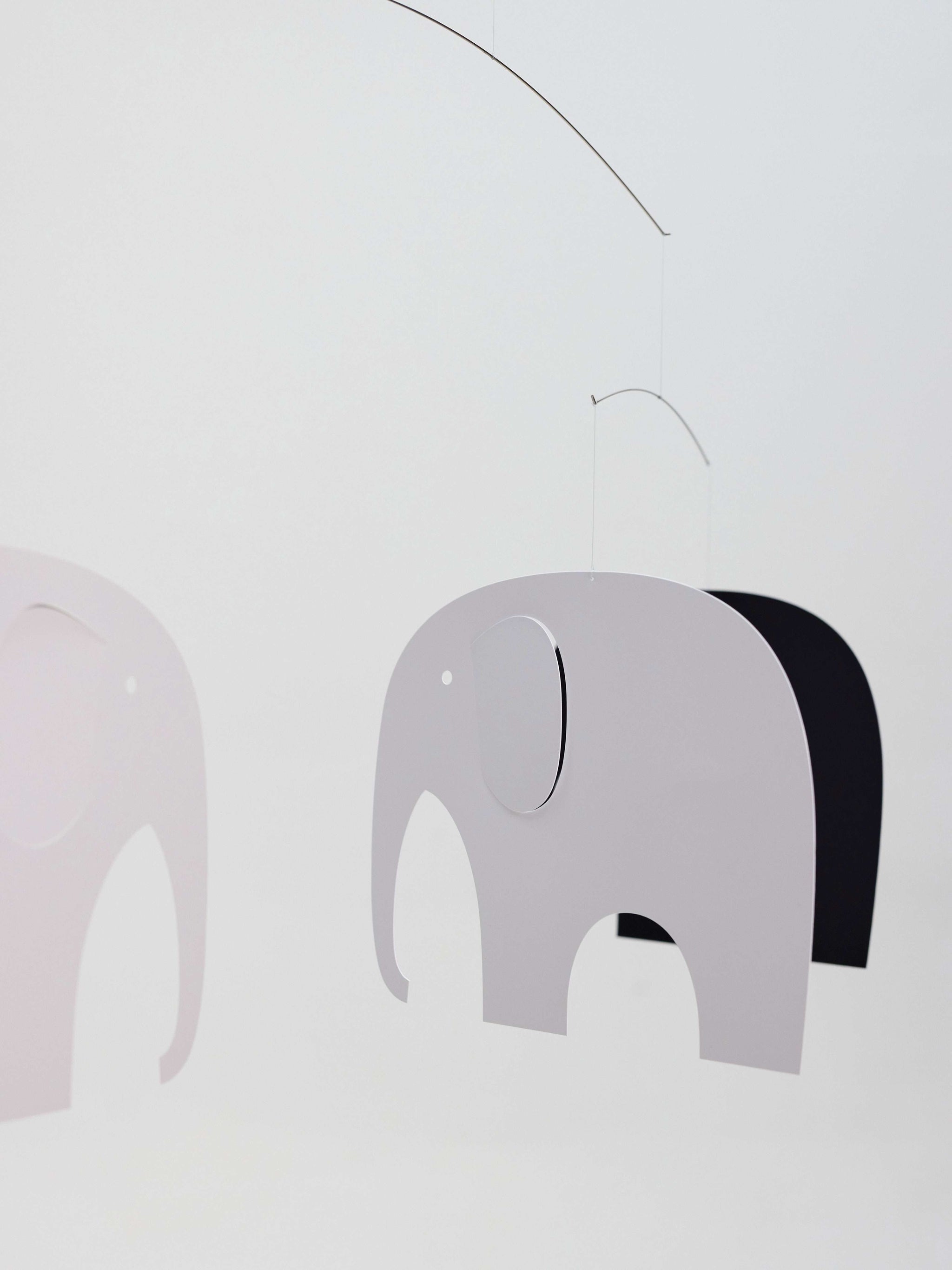 Elephant Party Black/Grey Mobile - Flensted Mobiles