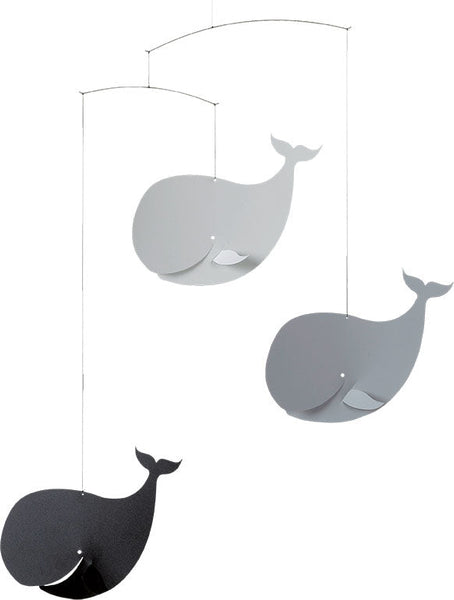 Happy Whales Black/Grey Mobile - Flensted Mobiles