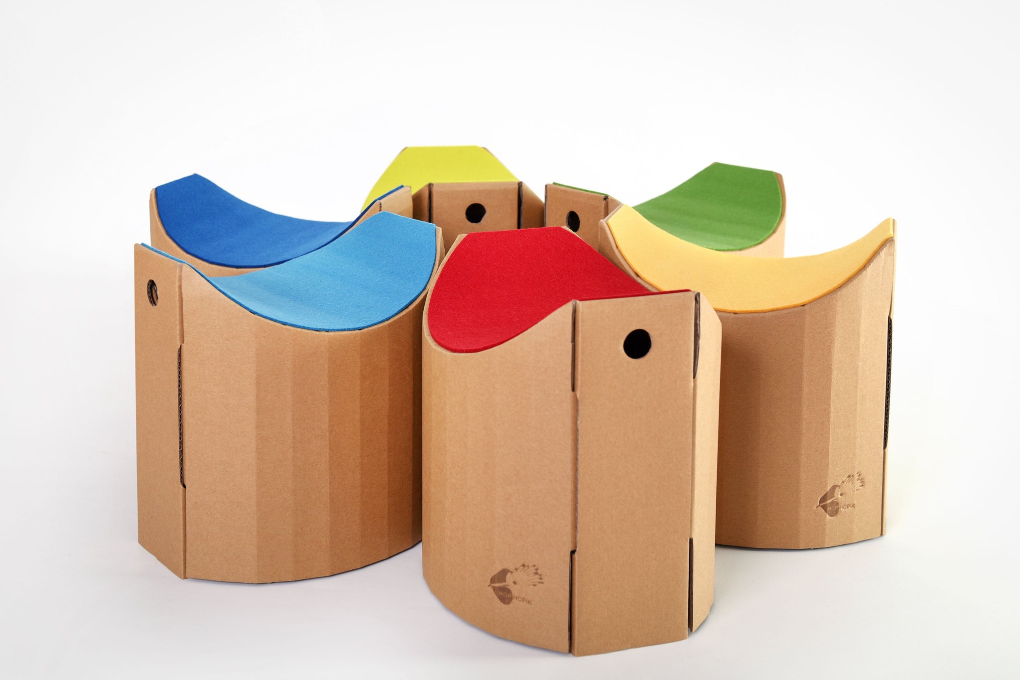 Lollo 18 Unicorn Cardboard Stool Petrol - HopHopik