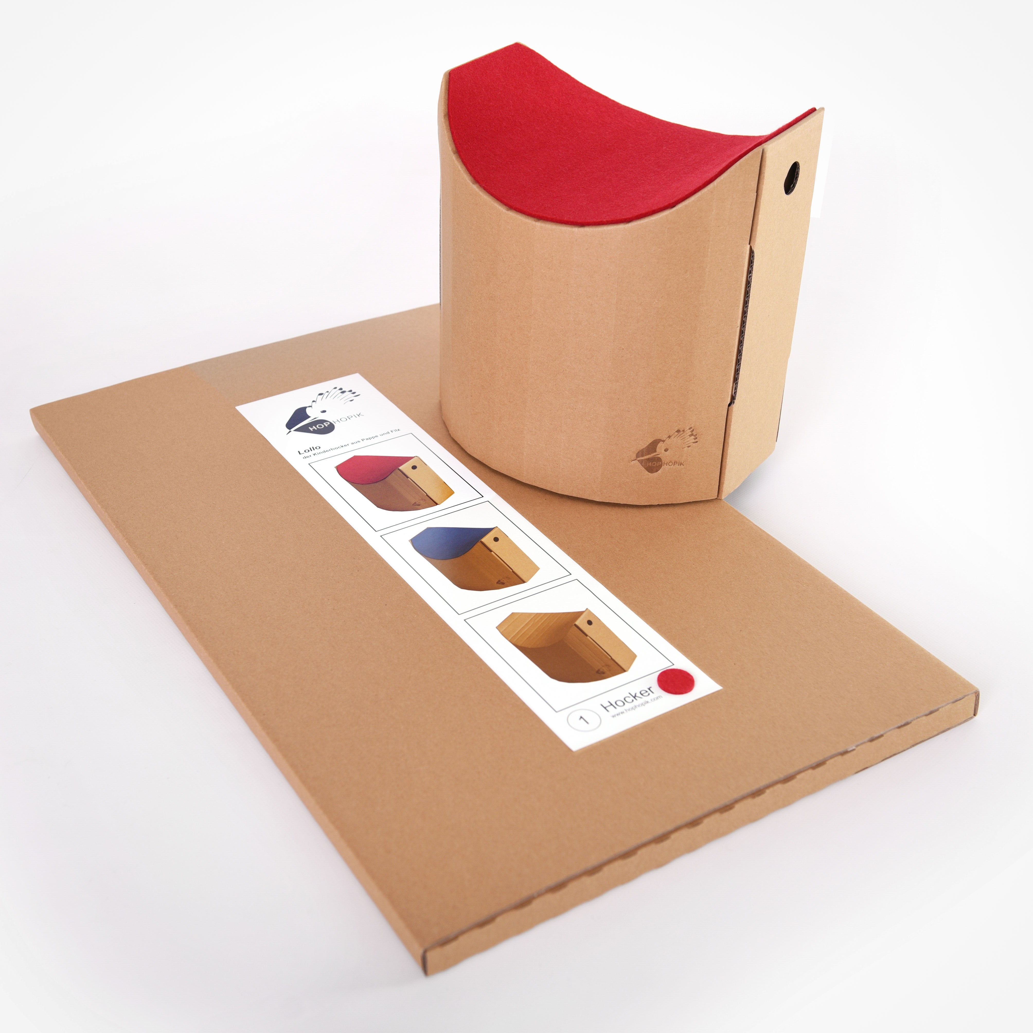 Lollo 18 Unicorn Cardboard Stool Pink - HopHopik