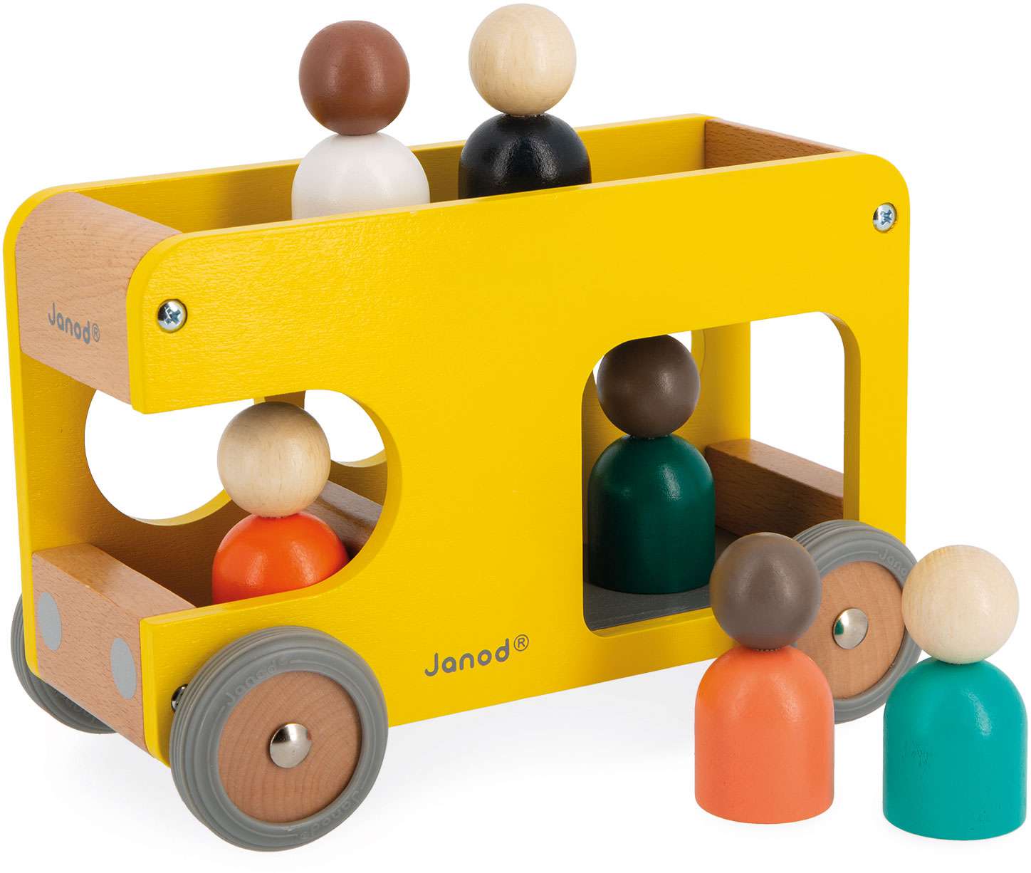 Bolid Wooden Yellow School Bus - Janod