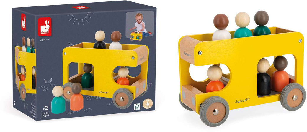 Bolid Wooden Yellow School Bus - Janod