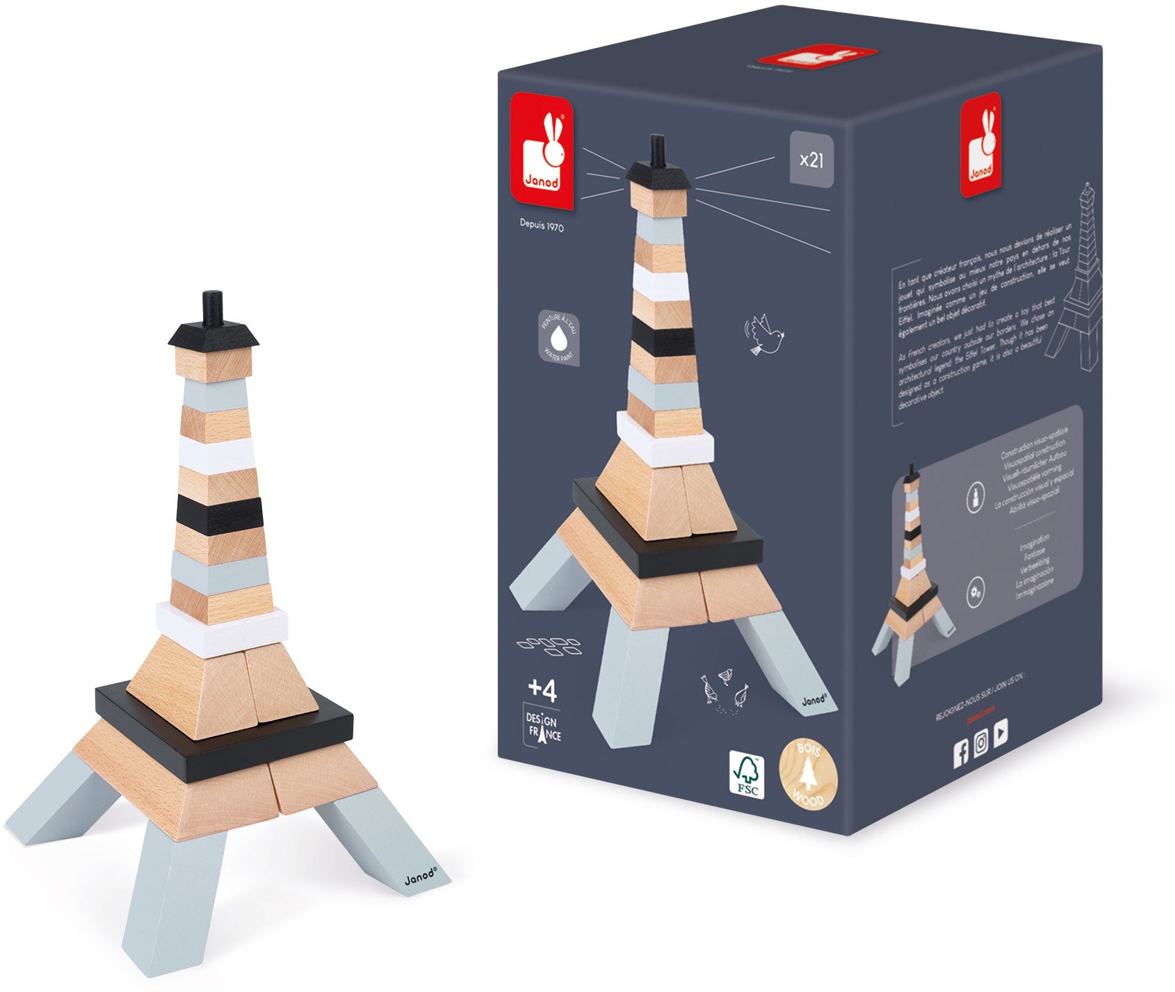 Eiffel Tower Building Set - Janod