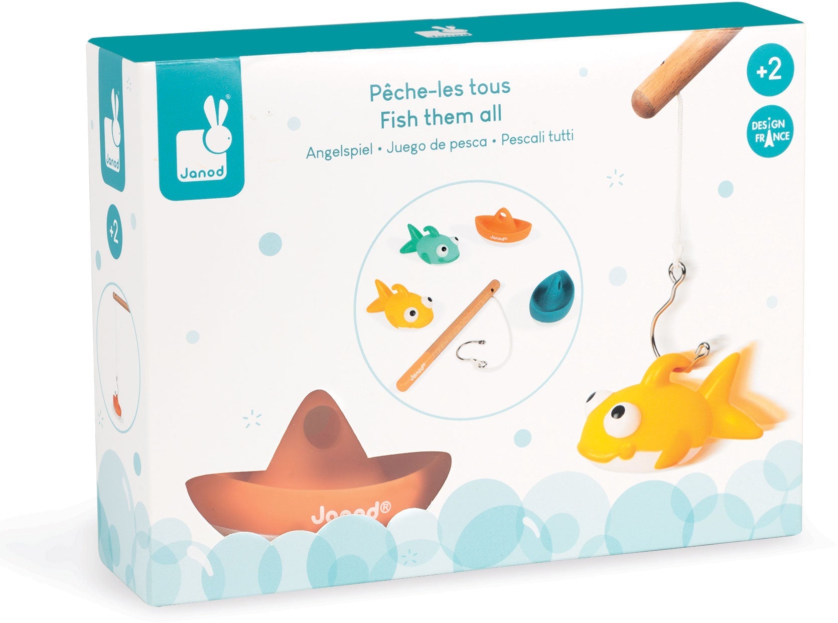 Fish Them All Fishing Boat Bath Toy - Janod