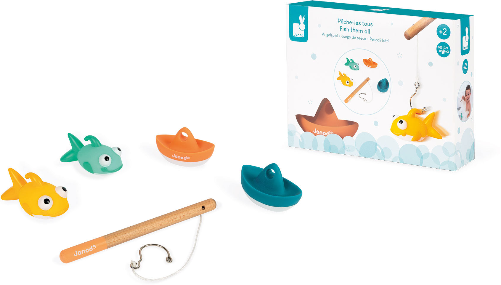 Fish Them All Fishing Boat Bath Toy - Janod