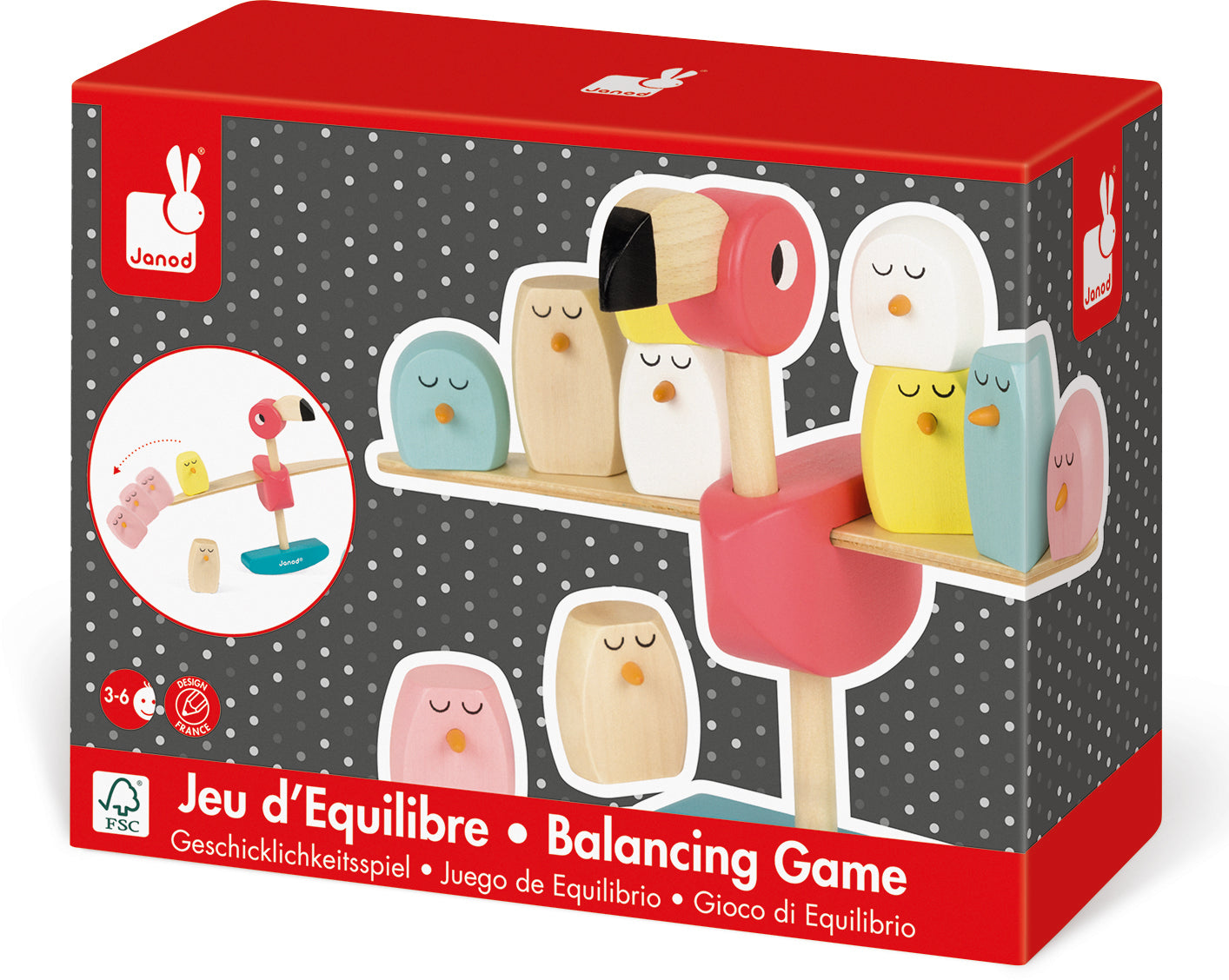 Flamingo Wooden Balancing Game - Janod