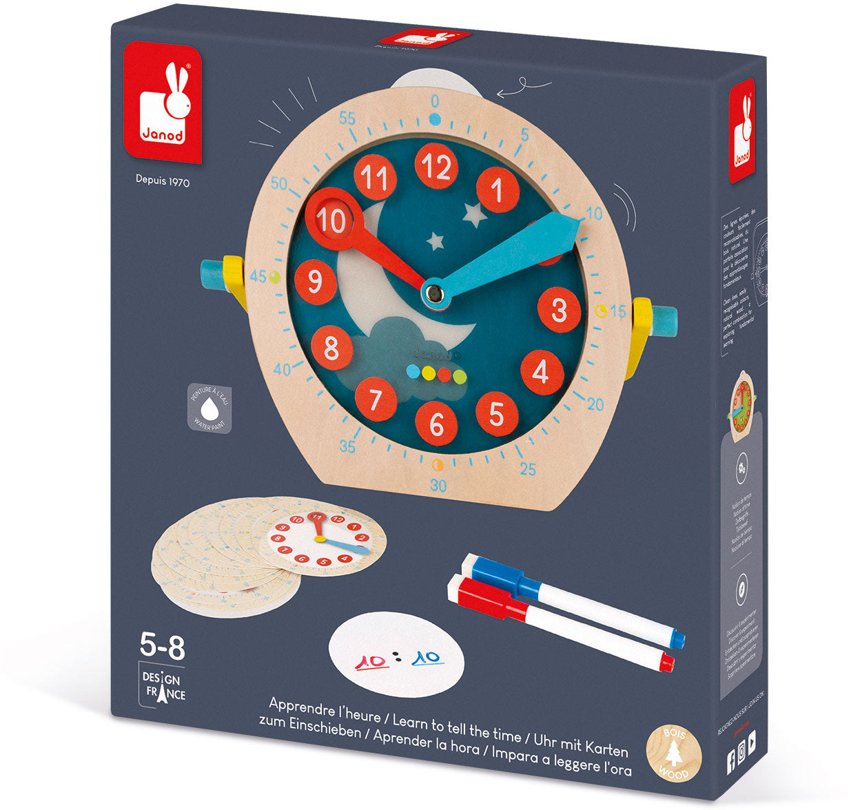 Learn to Tell The Time Activity Toy Set - Janod