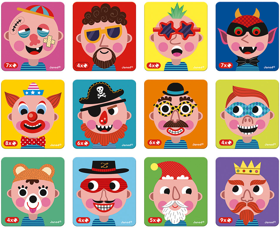 Magnetibook Crazy Faces - Janod