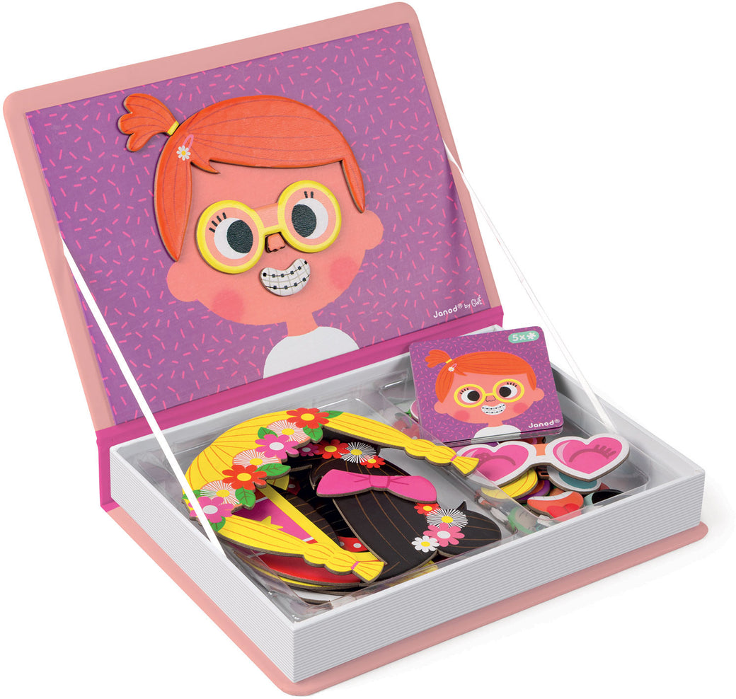 Magnetibook Crazy Faces Girls - Janod