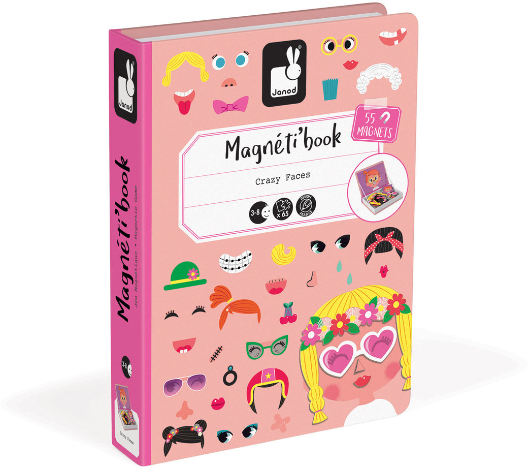 Magnetibook Crazy Faces Girls - Janod