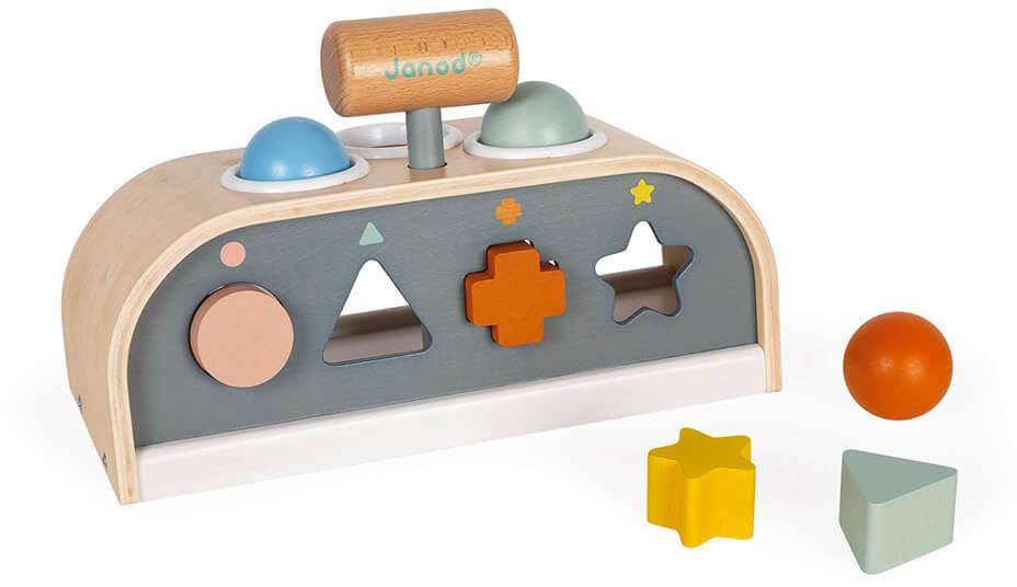 Sweet Cocoon Taptap Wooden Shape Sorter - Janod