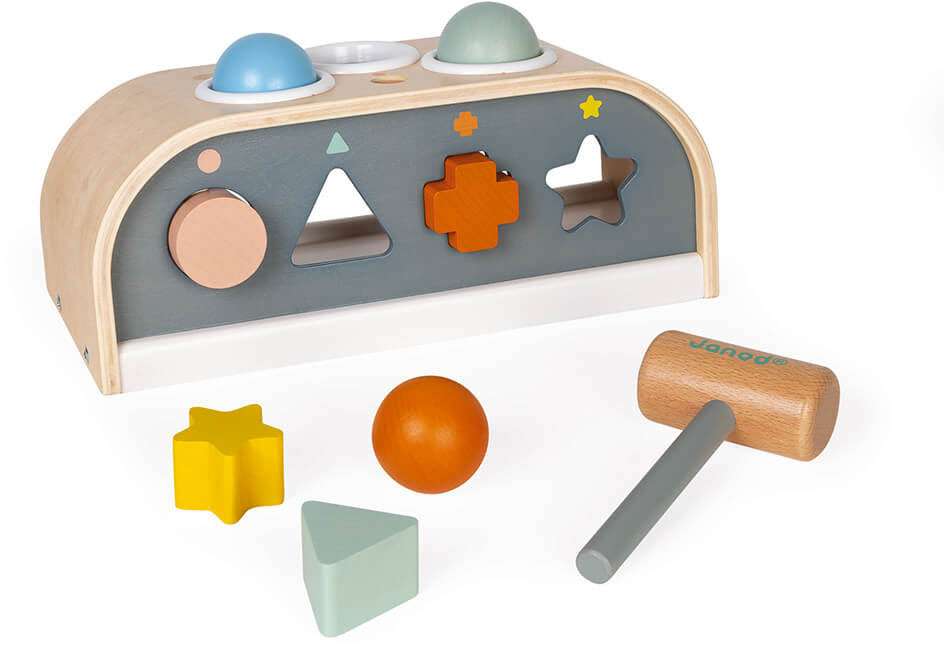 Sweet Cocoon Taptap Wooden Shape Sorter - Janod