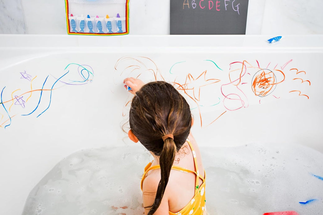 Natural Rice Wax Bath Crayons Set with Sponge - Kitpas