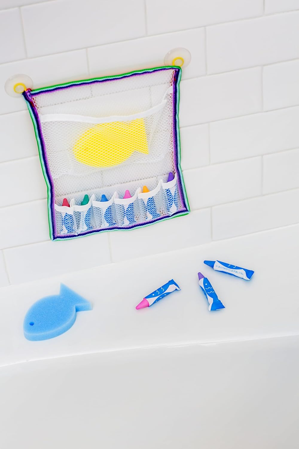 Natural Rice Wax Bath Crayons Set with Sponge - Kitpas