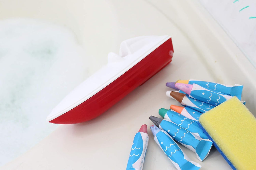 Natural Rice Wax Bath Crayons Set with Sponge - Kitpas