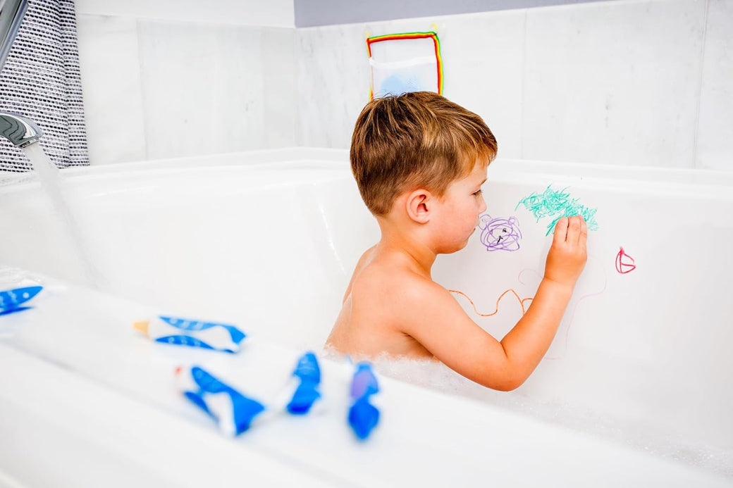 Natural Rice Wax Bath Crayons Set with Sponge - Kitpas