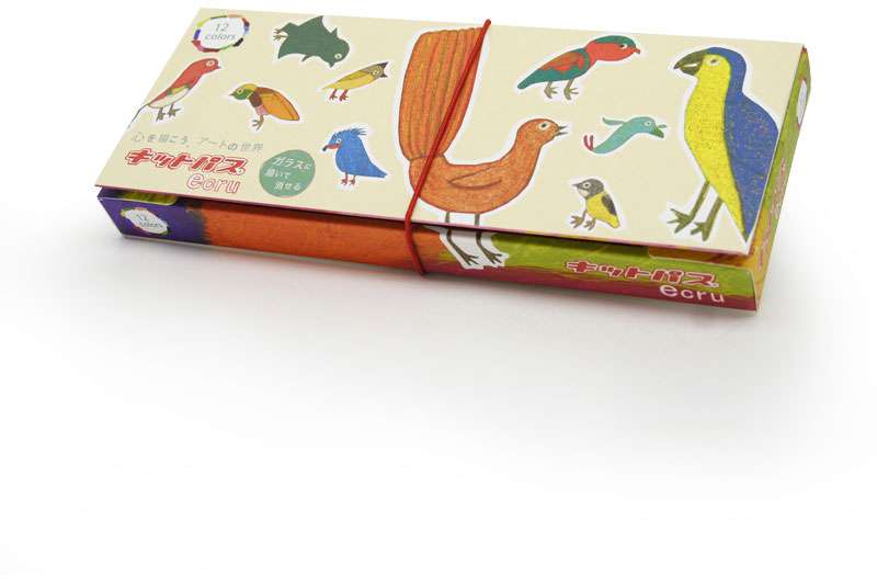 Natural Rice Wax Crayons Ecru 12 Colours - Kitpas