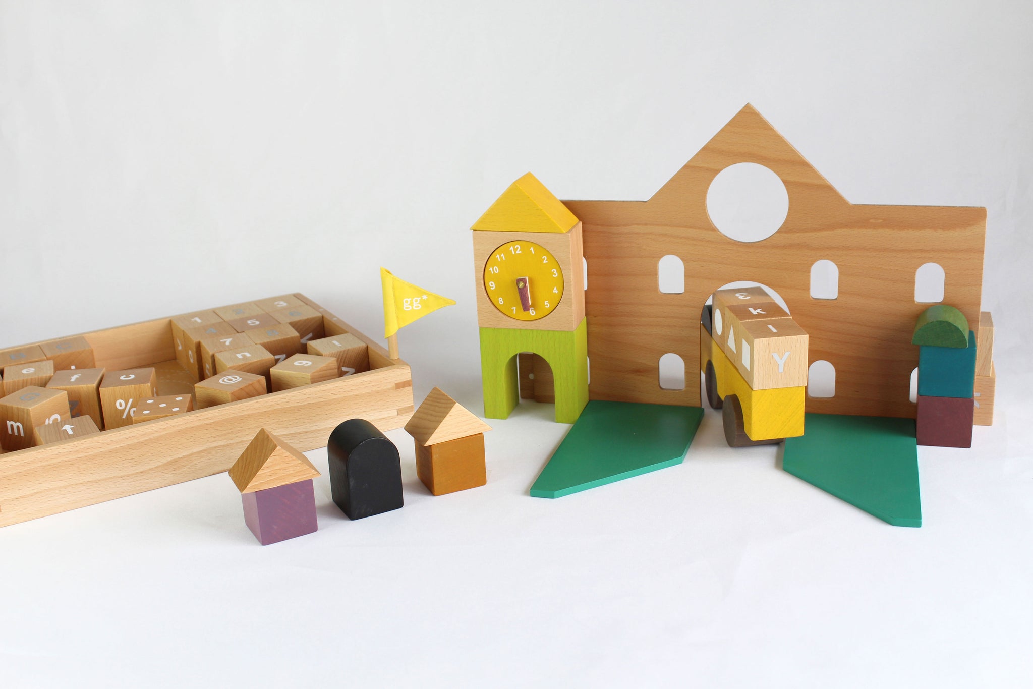 Tsumiki Educational Wooden School Building Block Set - kiko & gg