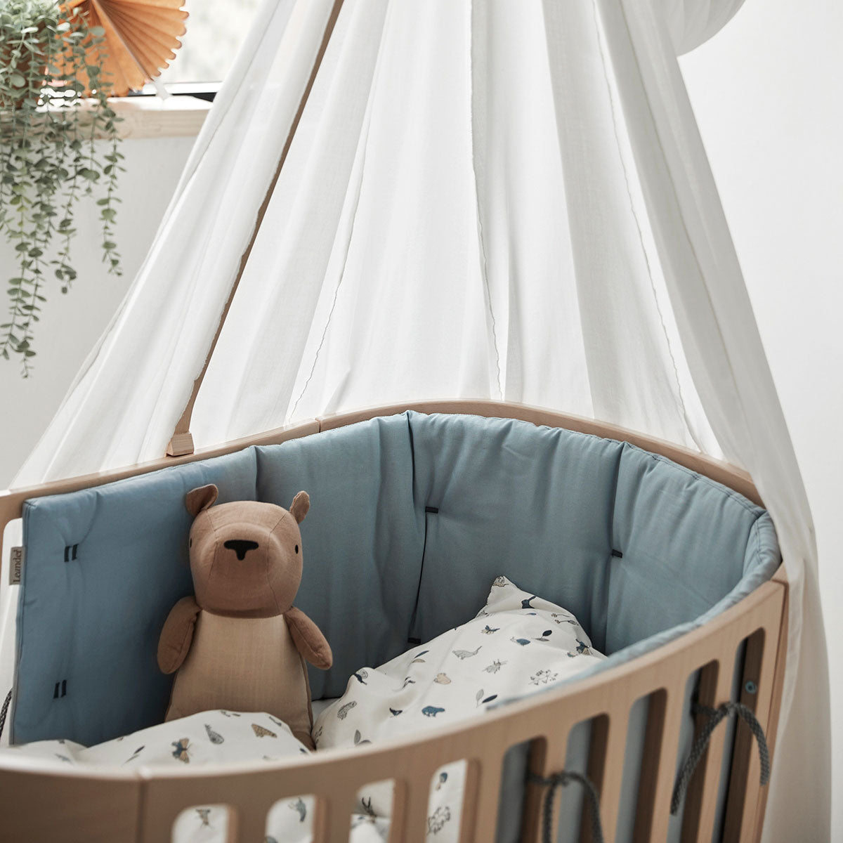 Classic Baby Cot Bed  Whitewash - Leander