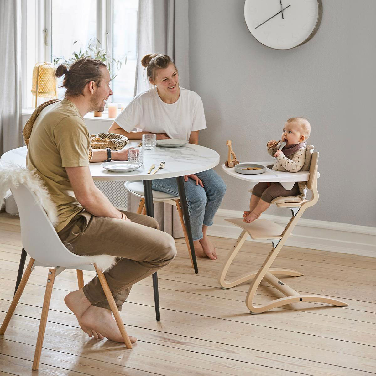 Leander Classic Wooden High Chair - Whitewash - Leander