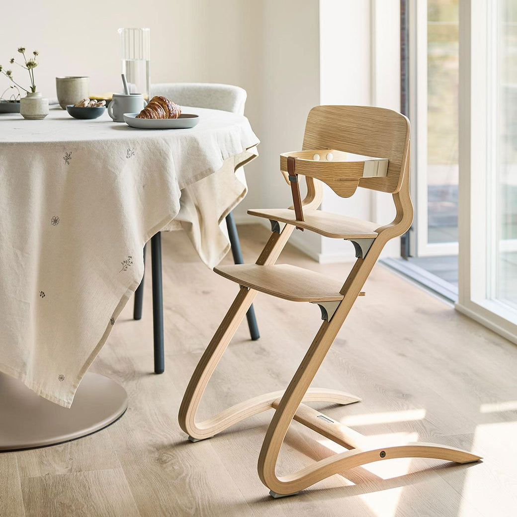 leander high chair vs stokke Louie Wooden High Chair Oak