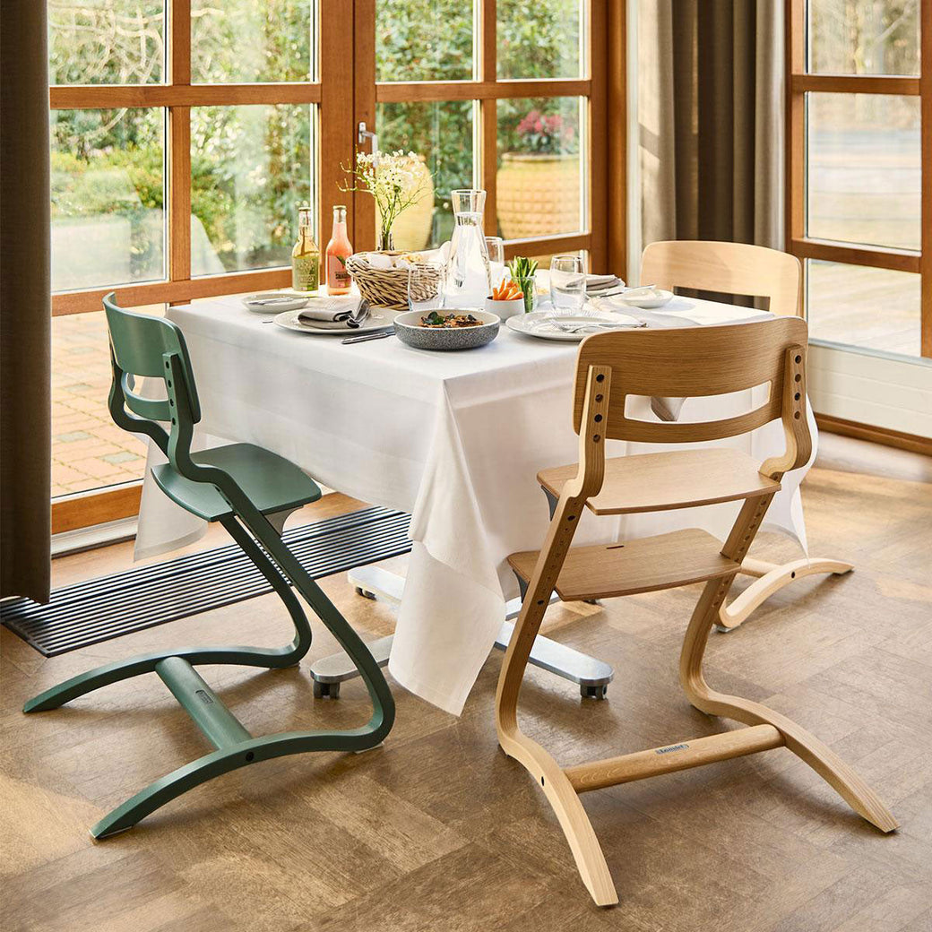 Leander Louie Wooden High Chair Sage Green - Leander
