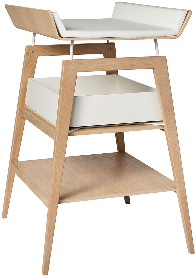 Linea Changing Table with mat Natural Wood - Leander