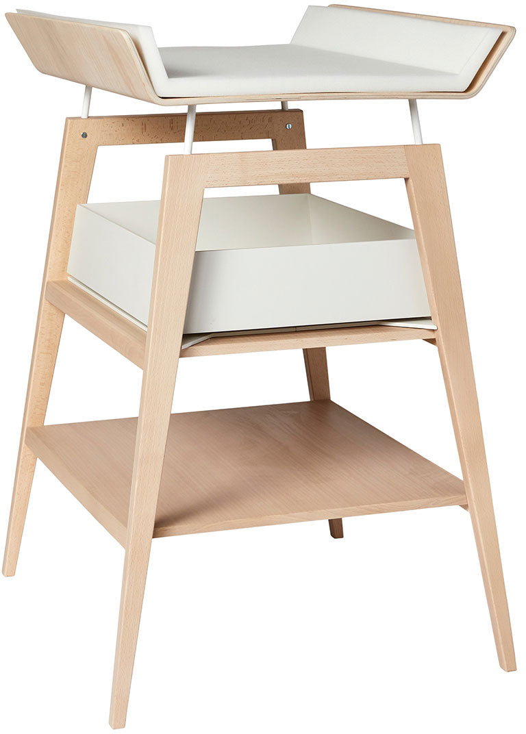 Linea Changing Table with mat Natural Wood - Leander