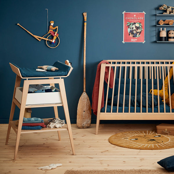 Linea Changing Table with mat Natural Wood - Leander