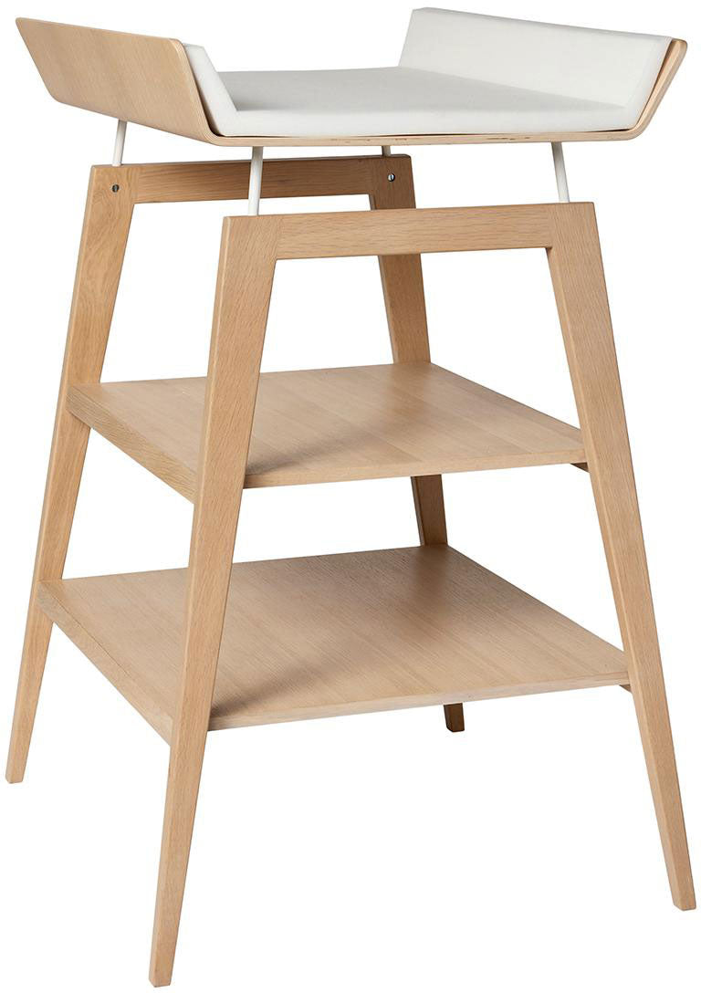 Linea Changing Table with mat Natural Wood - Leander