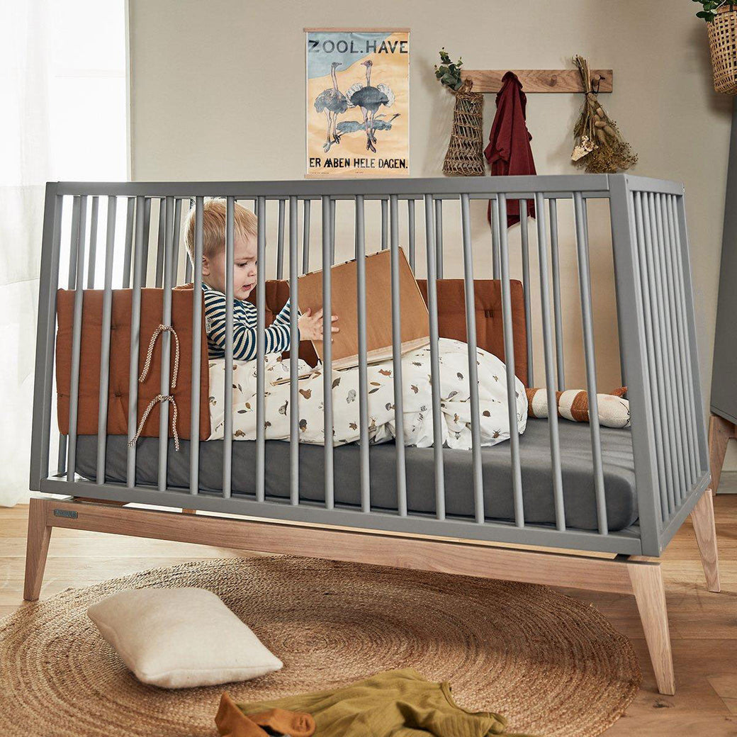 Luna Baby Cot Bed Grey - Leander