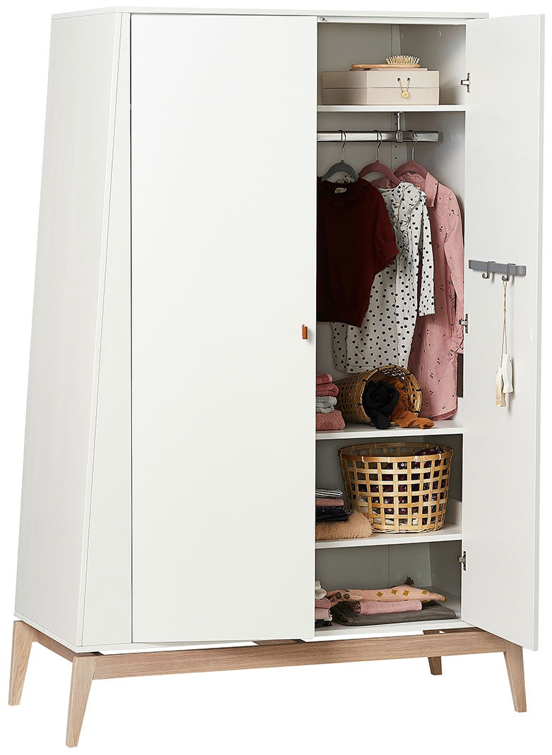 Luna Wardrobe Large White Oak - Leander