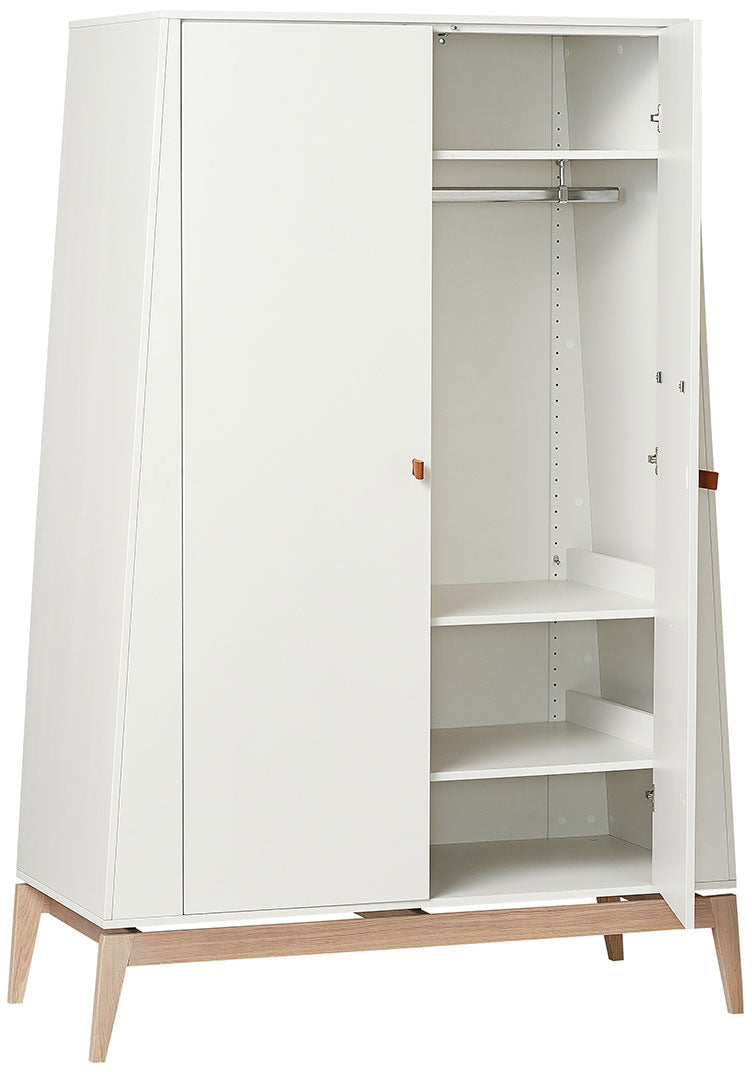 Luna Wardrobe Large White Oak - Leander