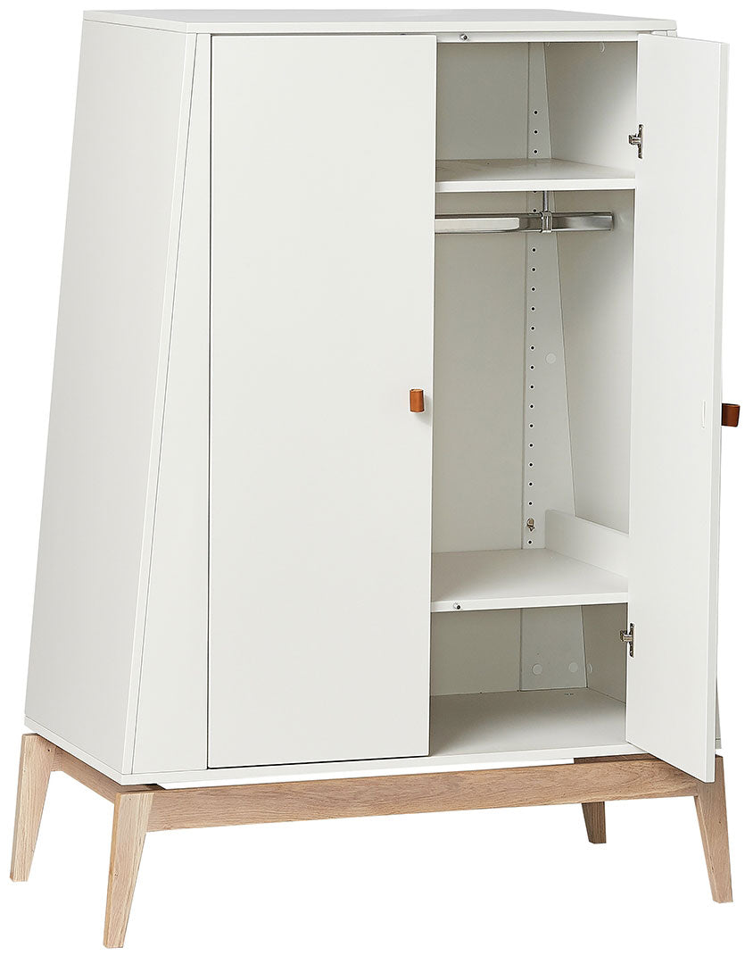 Luna Wardrobe Small White Oak - Leander