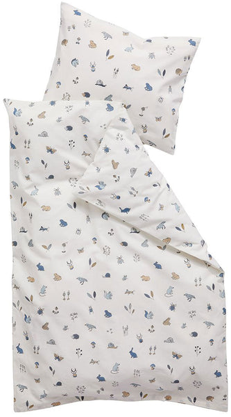 Organic baby bedding set Forrest Dusty Blue - Leander