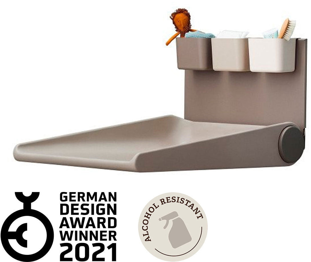 Wally Wall-mounted Changing Table Cappuccino - Leander