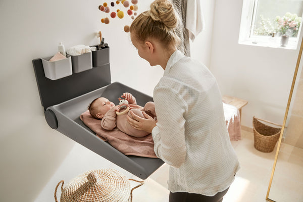 Wally Wall-mounted Changing Table Dusty Grey - Leander