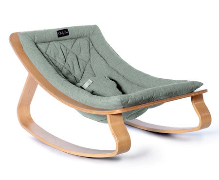 Levo Baby rocker Blue - Natural - Charlie Crane