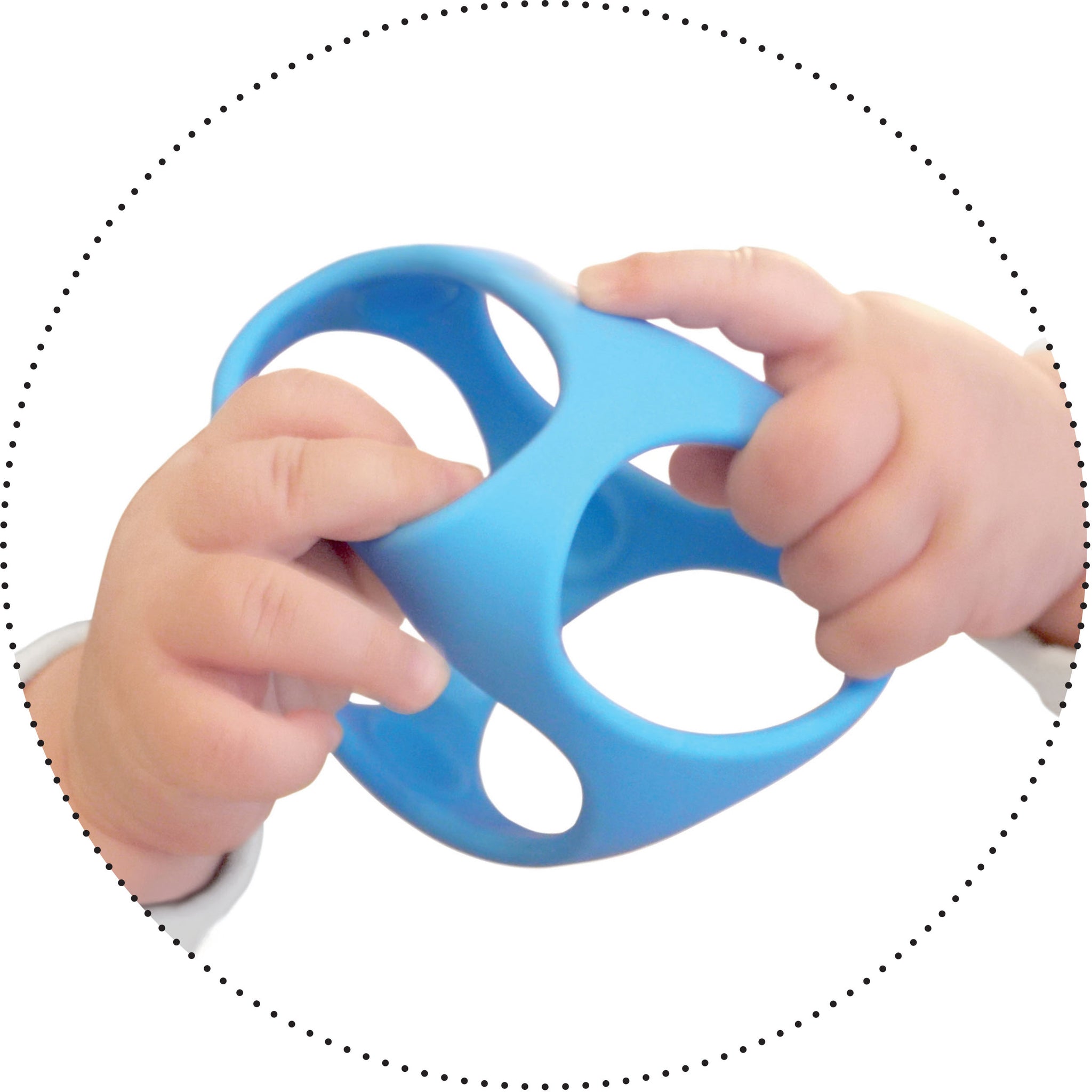 Oibo Elastic Baby Grasping Ball Blue - Moluk