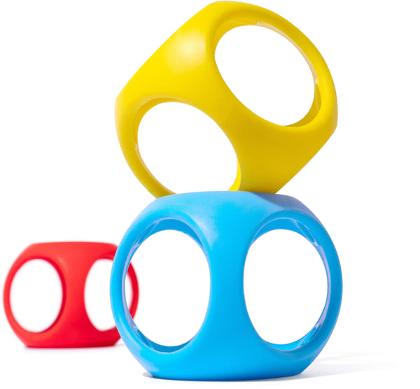 Oibo Elastic Baby Grasping Ball Primary Colours Set of 3 - Moluk