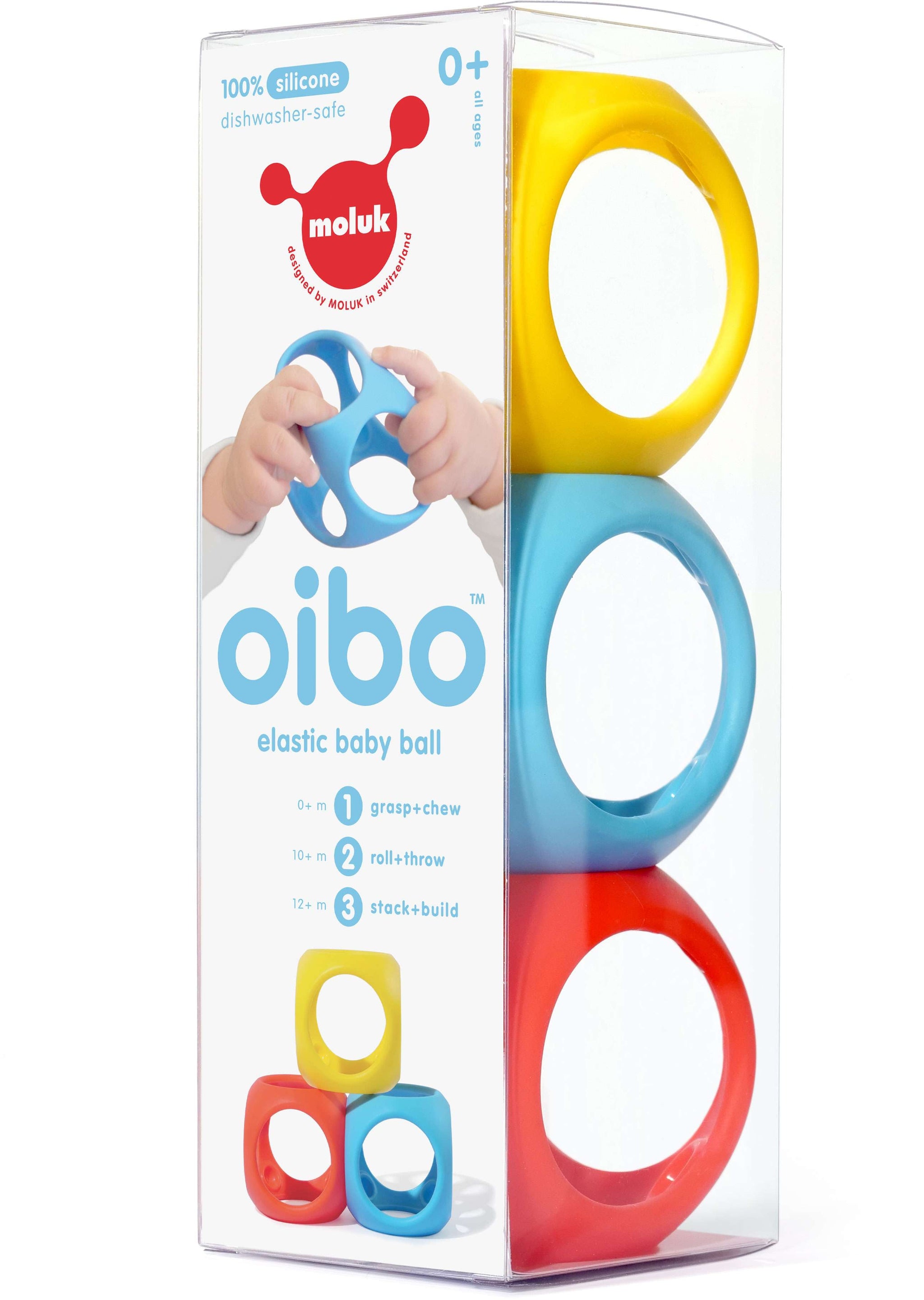 Oibo Elastic Baby Grasping Ball Primary Colours Set of 3 - Moluk