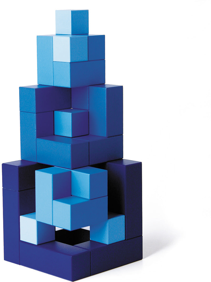 Cubicus Blue Cube set of Building Blocks - Naef